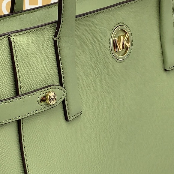 MICHAEL KORS CARMEN LARGE NORTH SOUTH TOTE LIGHT SAGE COLOR - Picture 8 of 16